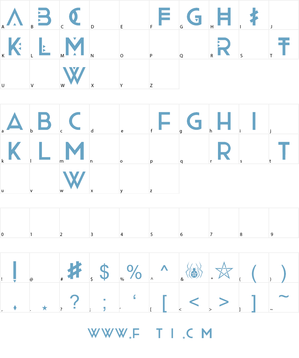 BLACK MAGIC Font Character